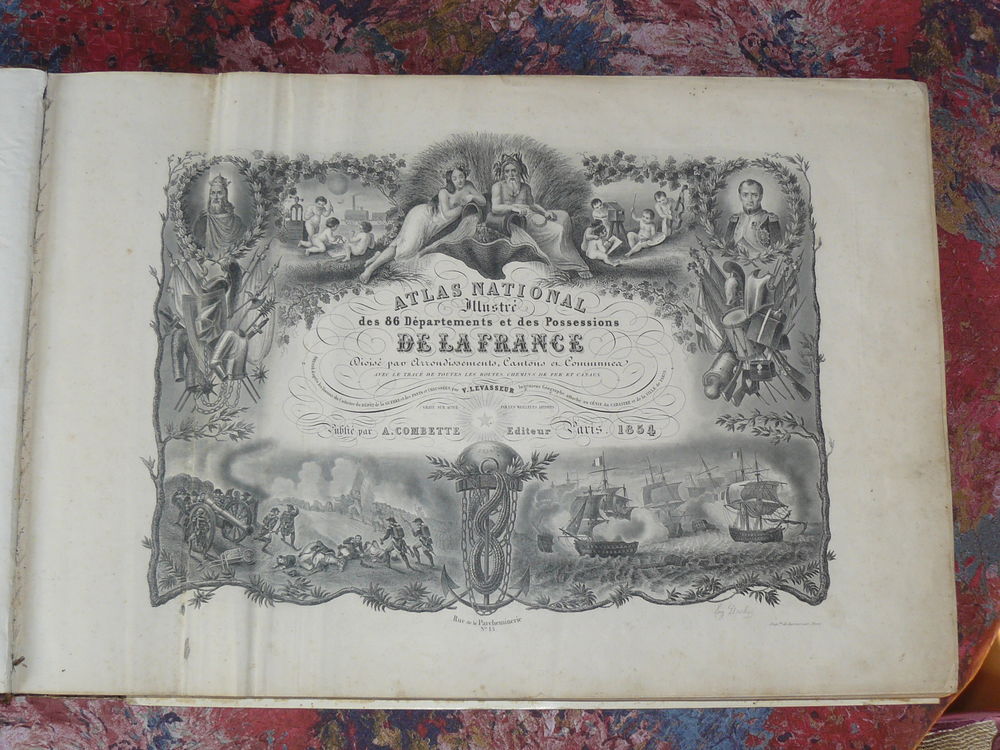 ATLAS NATIONAL ILLUSTRE de 1854 350 Verdalle (81)