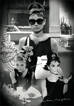 Audrey Hepburn, grand poster plastifi� en 3D 6 Rochefort (17)