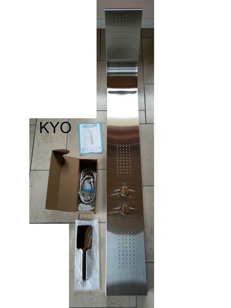 AURLANE Colonne de douche hydromassante effet pluie gris 189 Foncine-le-Haut (39)