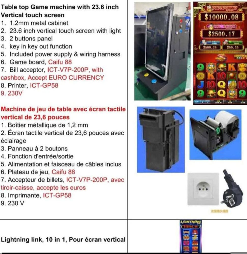 AUTHENTIQUE MACHINE � SOUS CASINO
ANN�E 2025 3500 Nice (06)