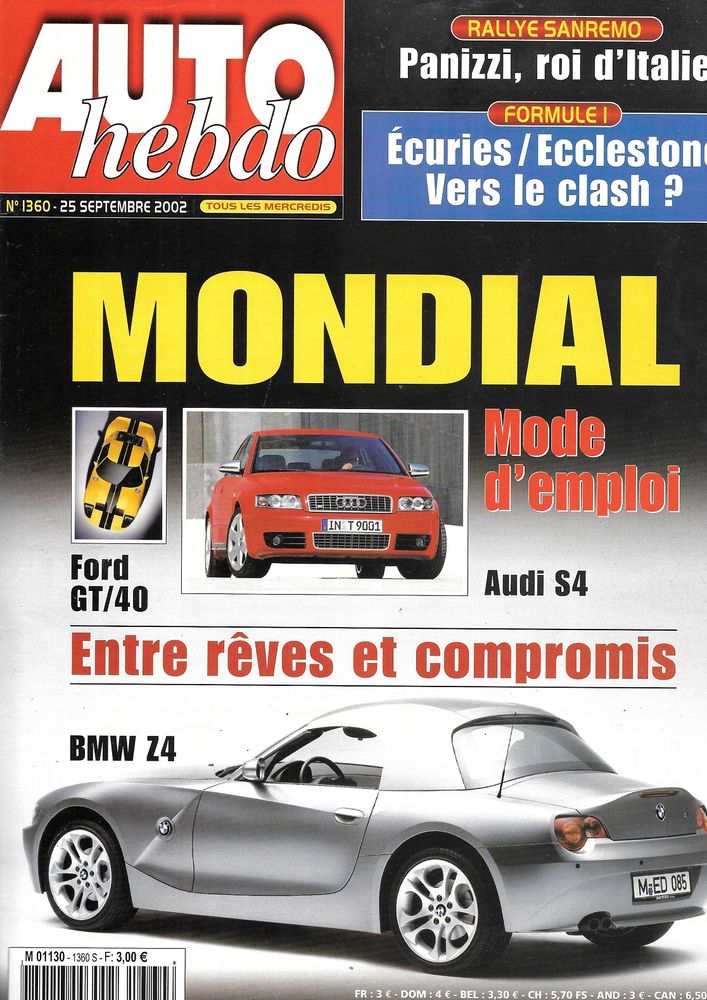AUTO HEBDO n&deg;1360 2002 Mondial Automobile Le Mans Classic Livres et BD