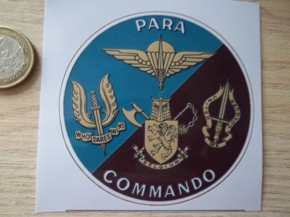 autocollant militaire Belge para commando unit� d'�lite 0 Valognes (50)