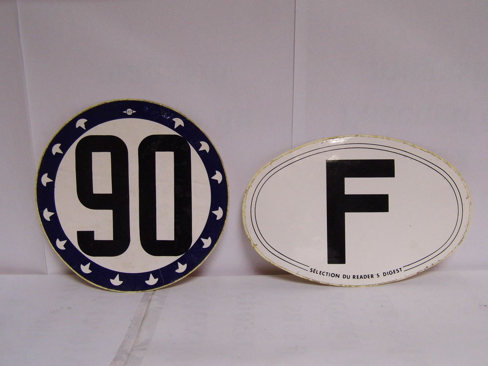 2 autocollants F et 90 stickers voiture ancienne quillery vintage 10 Petite Synthe (59)
