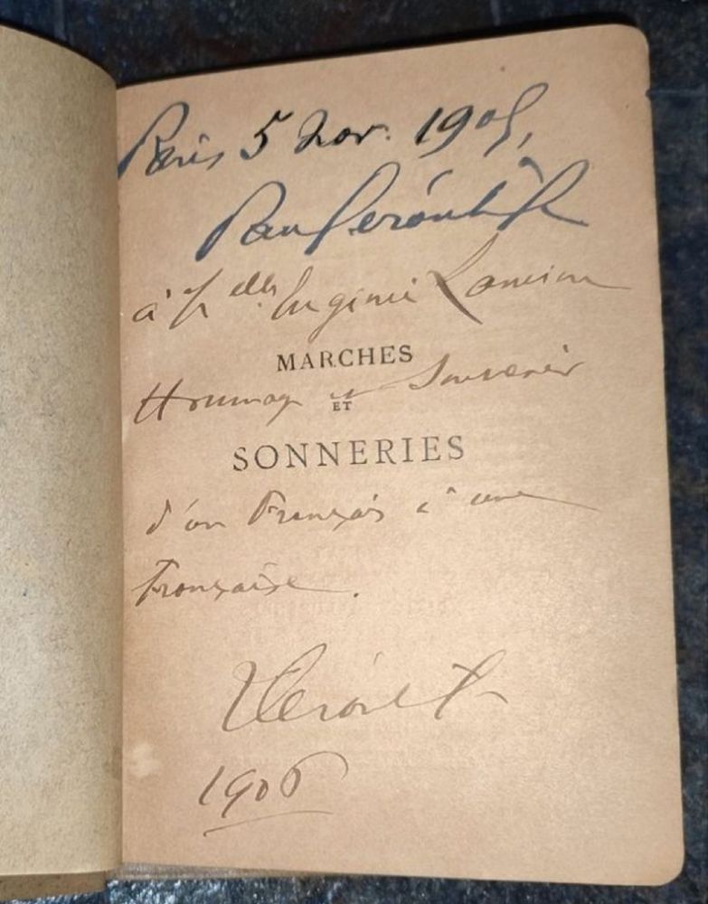 Autographe Paul D�ROUL�DE Chants du Soldat - Double d�dicace 68 Bruay-la-Buissi�re (62)