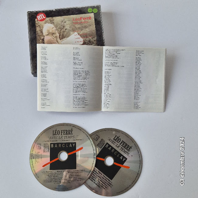 Avec Le Temps... de Leo Ferre, coffret de 2 CD, 32 musiques, 6 Saumur (49)