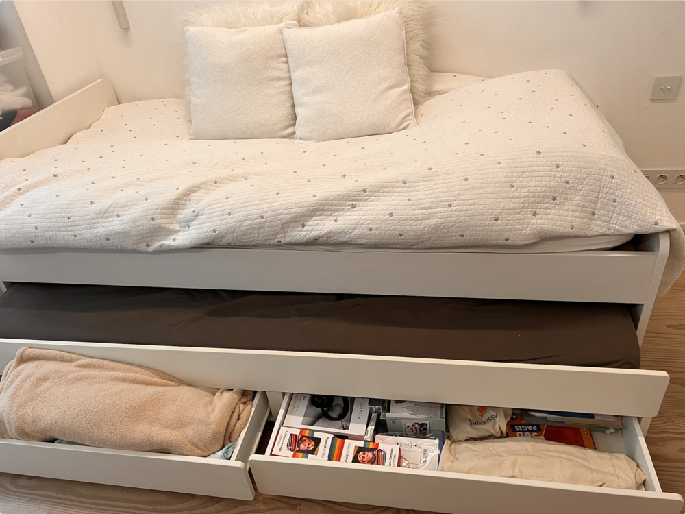 Lit avec tiroirs 130 Paris 2 (75)