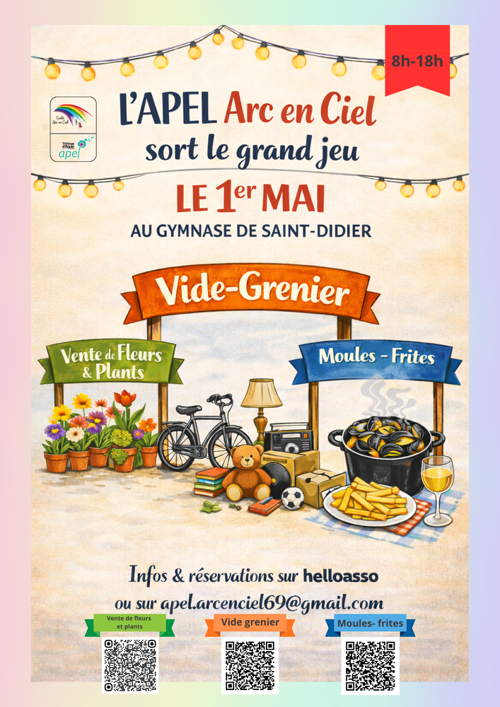 1er mai avec Vide-grenier, moules frites et de plants 0 Saint-Didier-sous-Riverie (69)