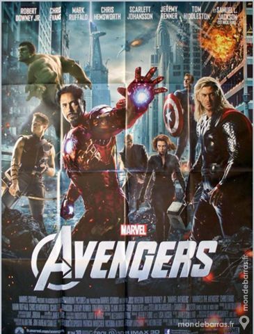 AVENGERS Affiche de Cin�ma 120x160 Marvel 60 Maisons-Alfort (94)