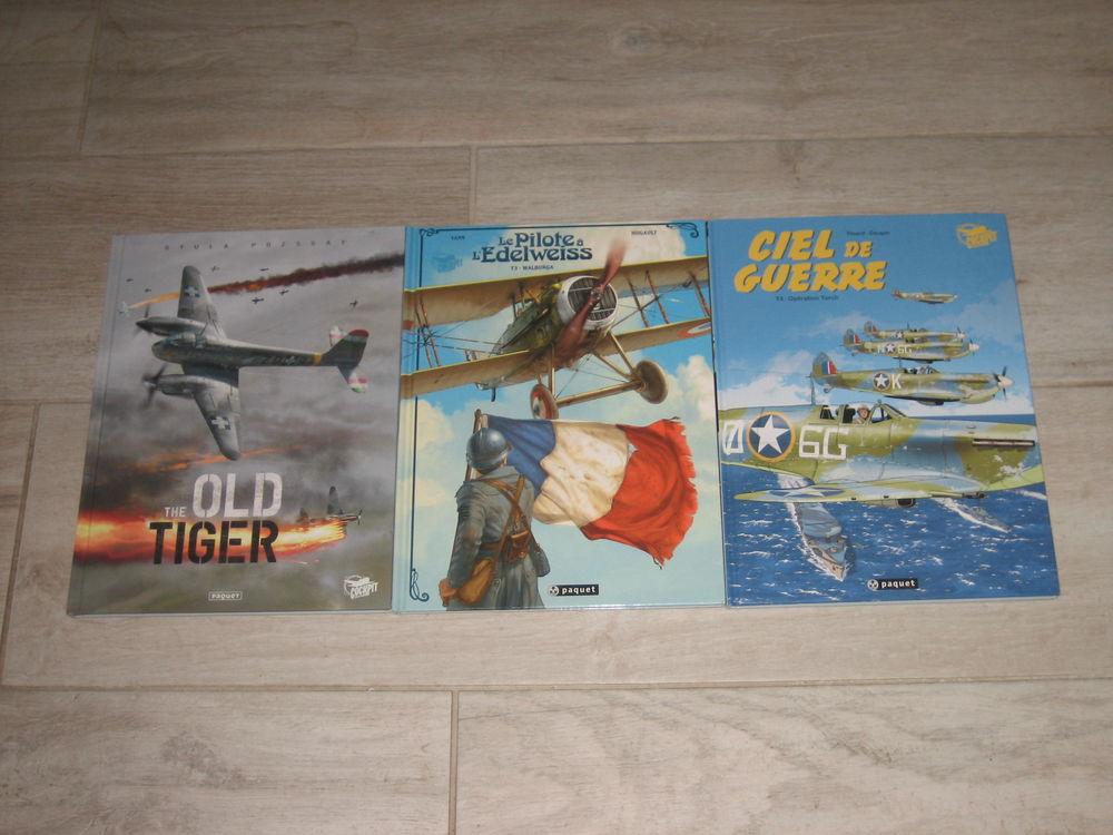 lot 3 bd aviation/guerre OLD TIGER+PILOTE EDLWEISS 3+CILE DE GUERRE 3 paquer 20 C�zy (89)
