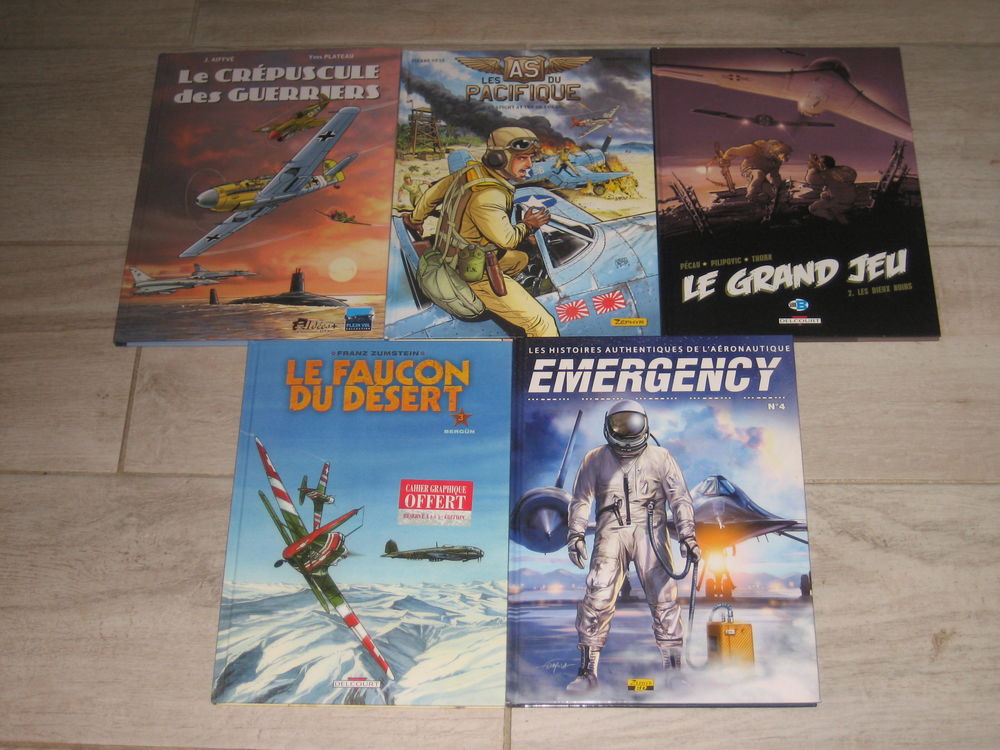 lot 5 bd AVION emergency 4+grand jeu 2+4 as pacifique 2+faucon du desert 3+crespuscule des guerriers 35 C�zy (89)