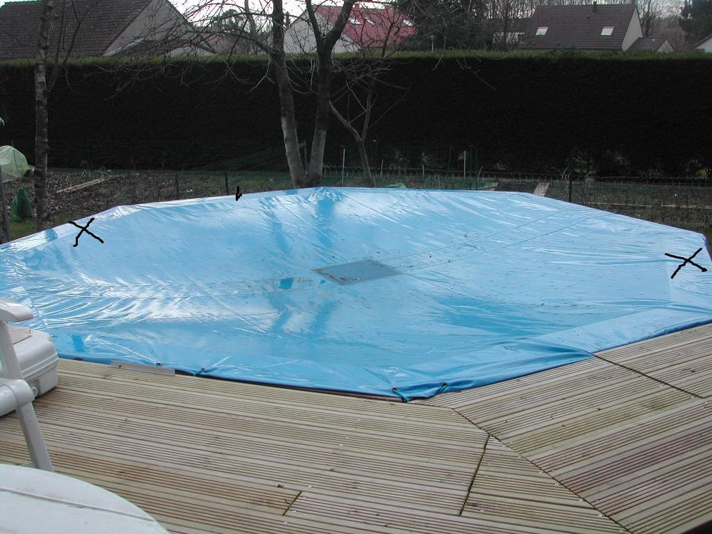 Bâche hivernage double face  piscine  octogonale  hors sol  100 Le Perray-en-Yvelines (78)