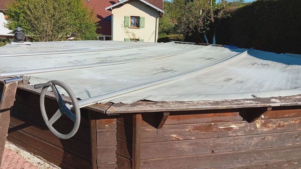 B�che pour piscine bois hors sol diam�tre 6,55 30 Soye (25)