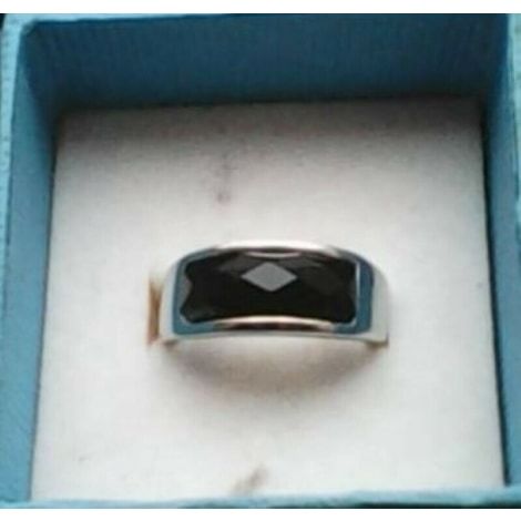 Bague acier quartz fum� marron T 62 23 Jussey (70)