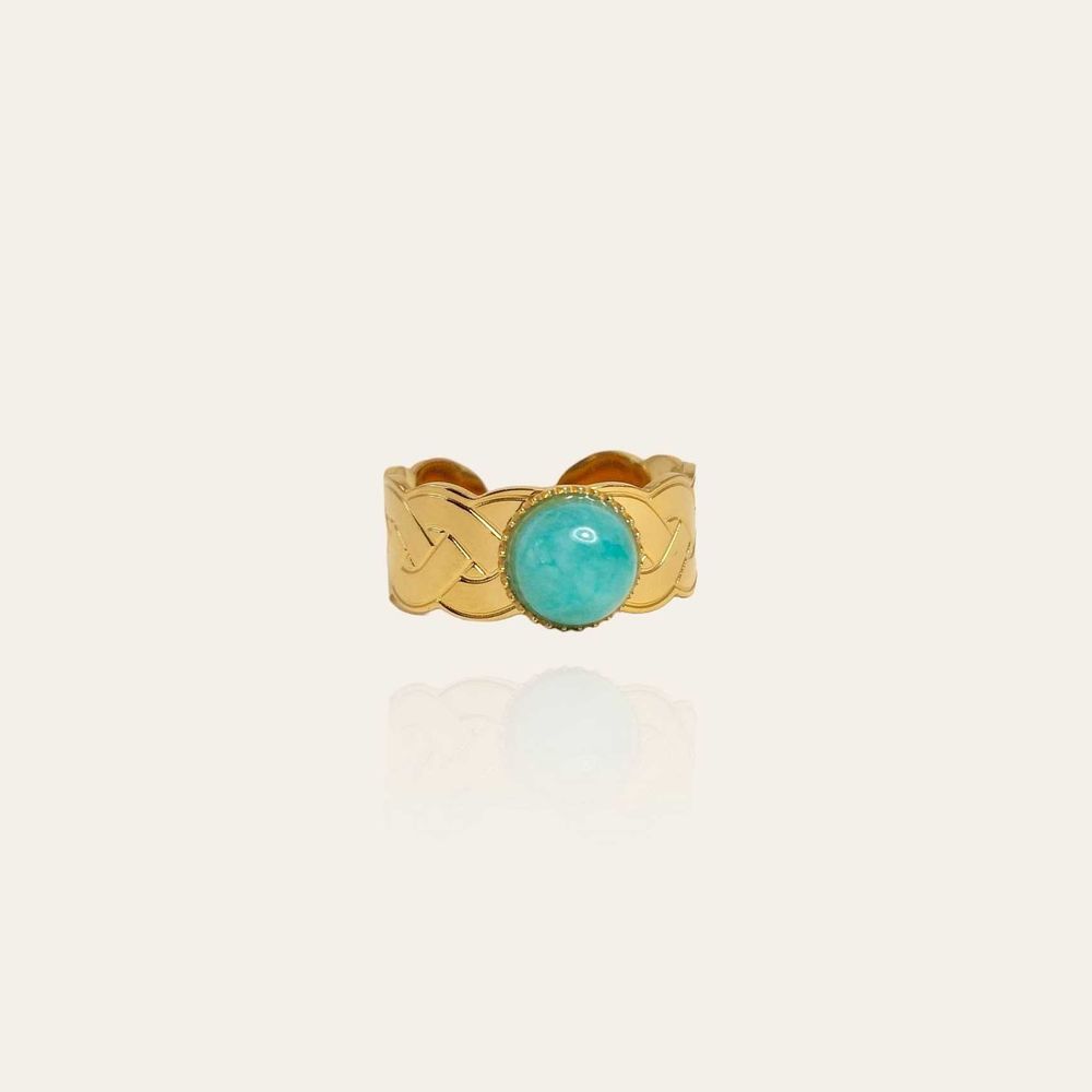 bague ajustable pierre naturelle Amazonite 32 Hy�res (83)