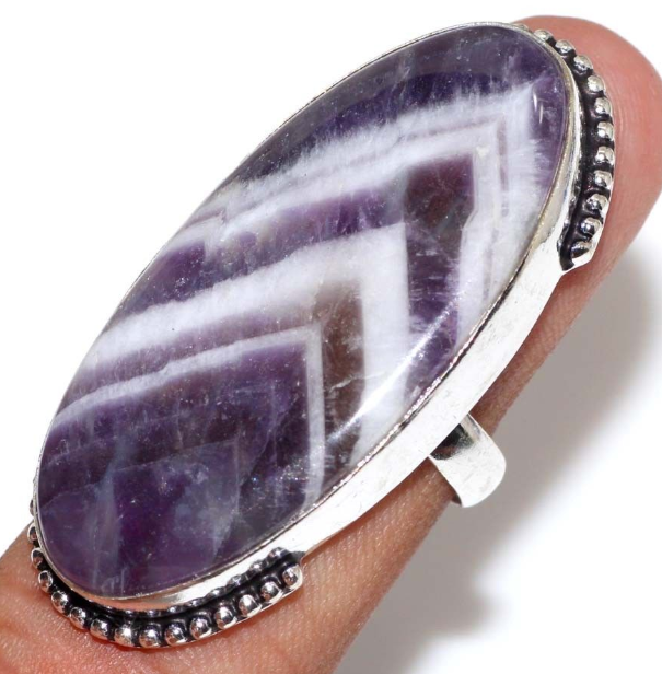Bague AMETHYSTE, Plaqu�e Argent 925 - T58 (US 8.25) 13 Saint-Savin (86)