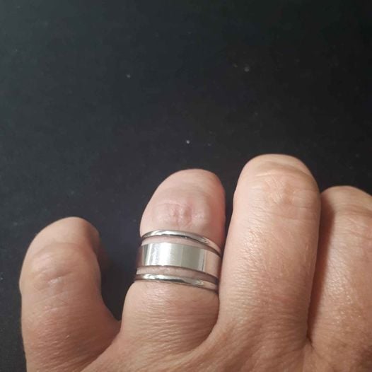 Bague 3 anneaux argent� 1 La Fert�-sous-Jouarre (77)