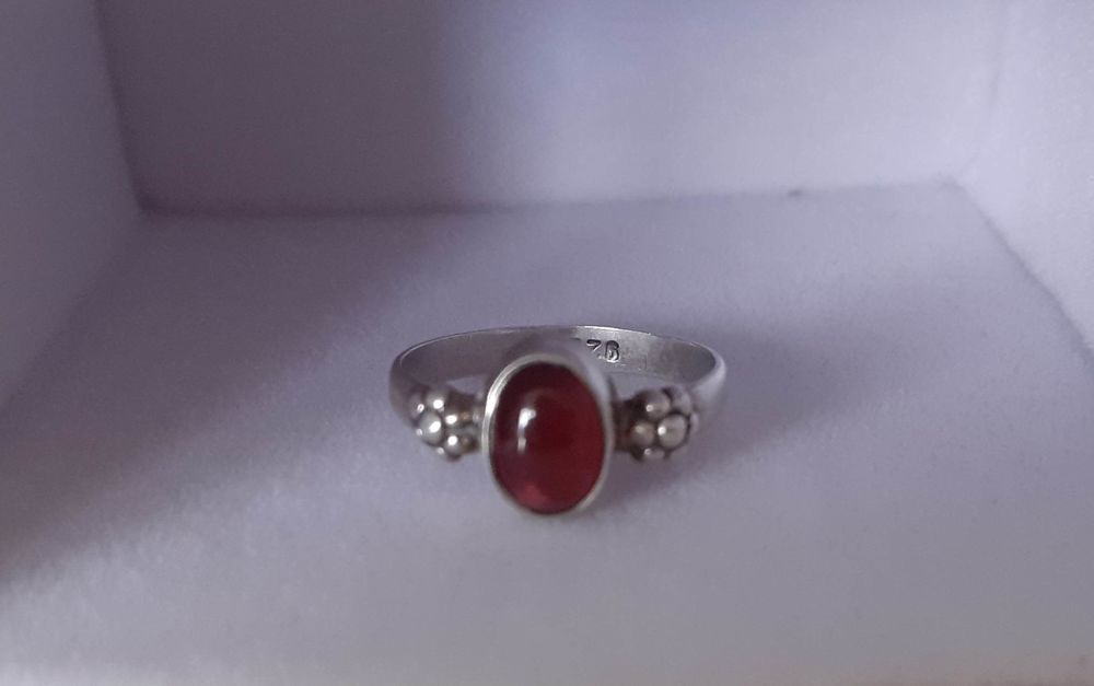 Bague argent massif et grenat - Taille 48 0 Vals-les-Bains (07)