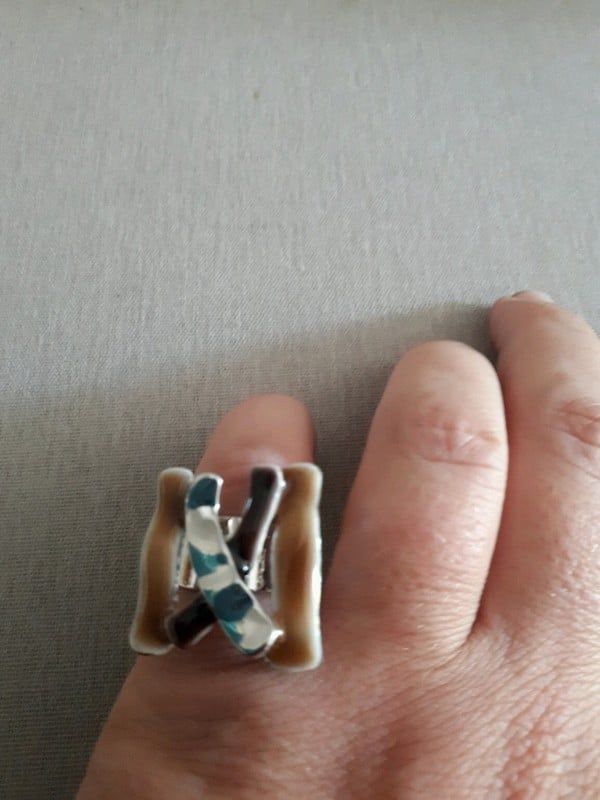 Bague argent� et marron 1 La Fert�-sous-Jouarre (77)