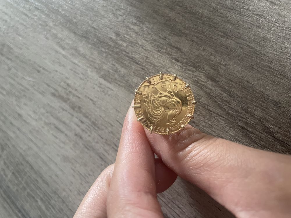 Bague or avec pi�ce coq d'or 1250 Paris 1 (75)