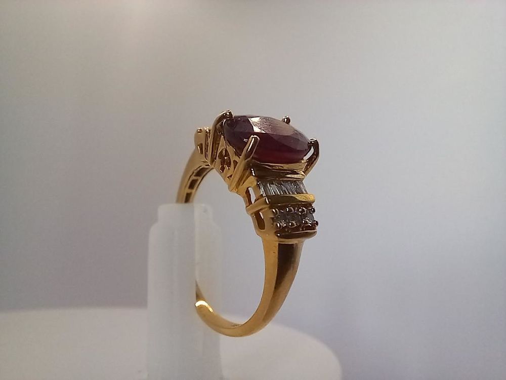 bague or 18 carats rubis de 2,84ct �paul� de diamants 800 Lyon 9 (69)