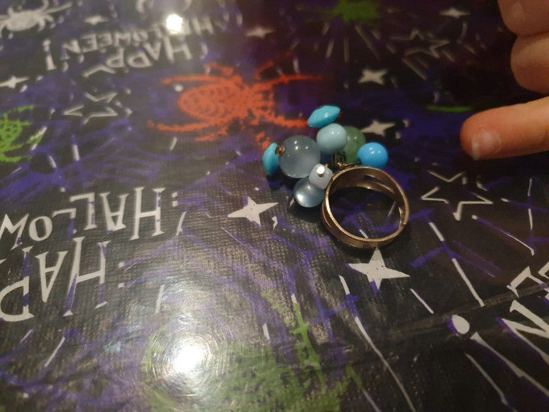 Bague fantaisie - breloque bleu 1 Aubvillers (80)