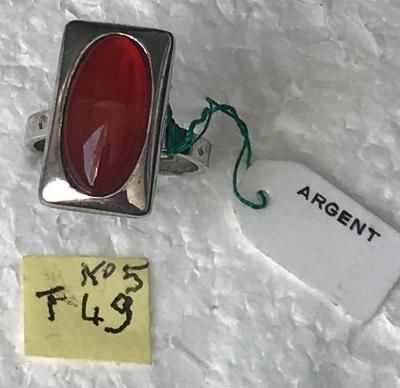 Bague modulable en ARGENT 925 poin�ons avec pierre AMBRE 25 Dinan (22)