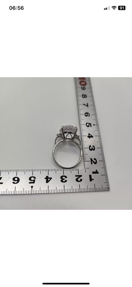 bague platine Kunzite diamants 1 Taisni�res-sur-Hon (59)