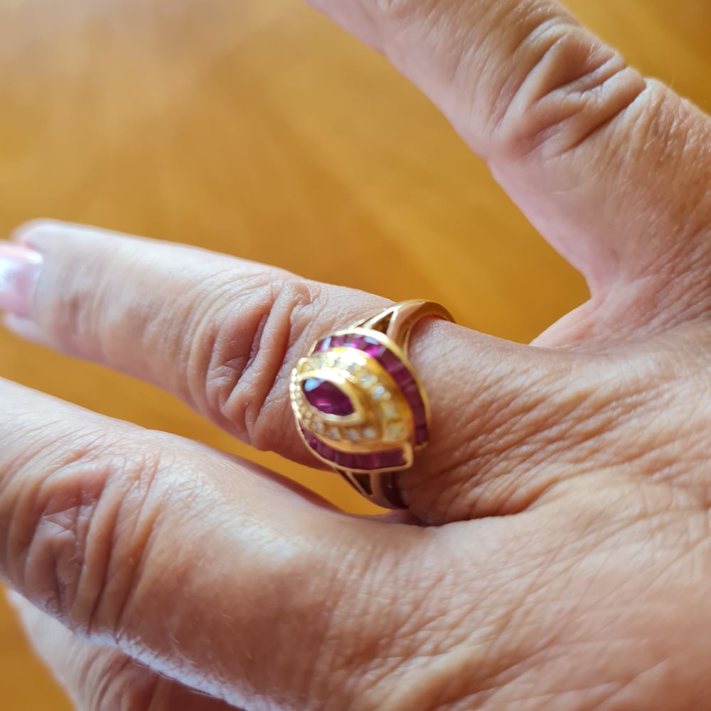 BAGUE OR RUBIS ET DIAMANTS 0 Les Pavillons-sous-Bois (93)