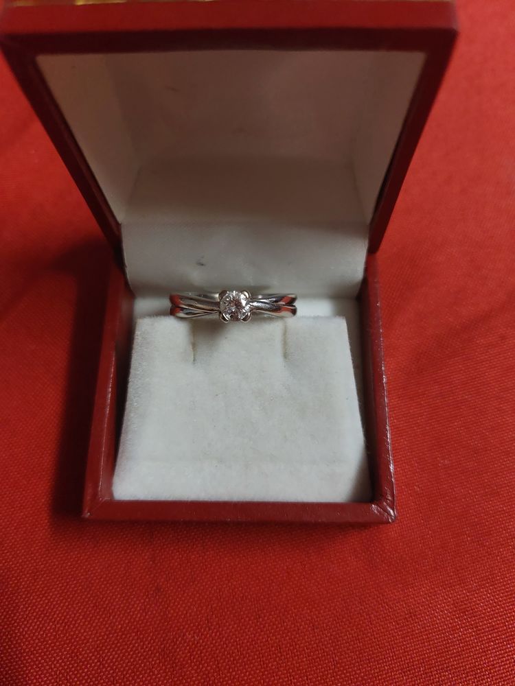 Bague solitaire or blanc taille diamant 0.75 0 Belgique
