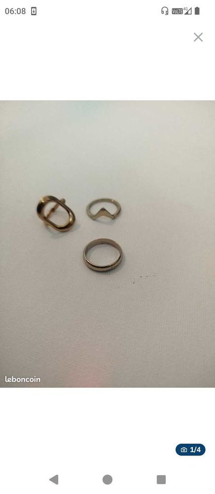 Bagues plaqu� or 15� piece 15 Les Lilas (93)