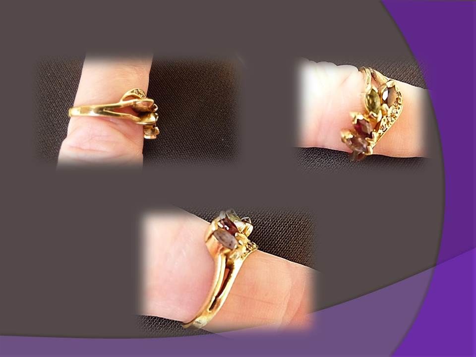 Bagues plaqu� or + pierres  Maty  40 Nice (06)