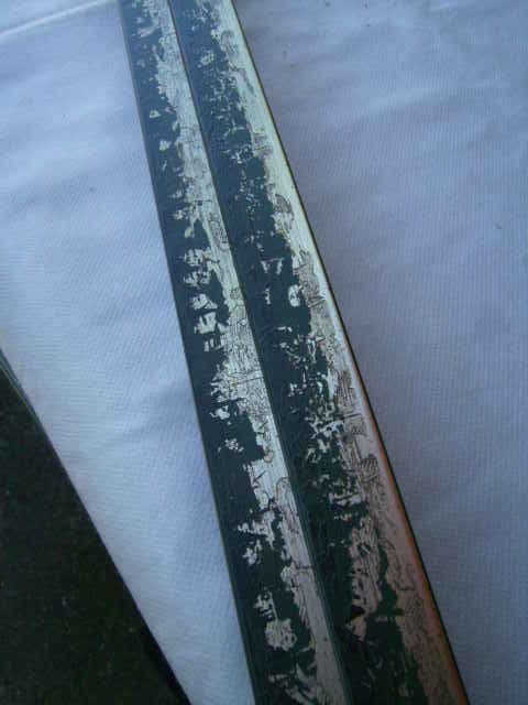 36m de baguettes bois argent et or oxyd� et vert style us�e 108 Wolxheim (67)