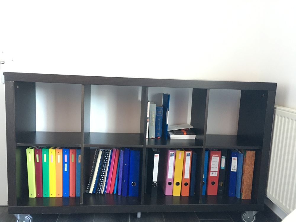 Bahut brun noir 8 �tag�res 80 �ze (06)