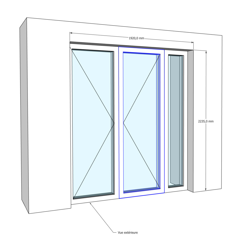 Baies vitr�es pvc blanc (2ex) 500 Castelnau-le-Lez (34)