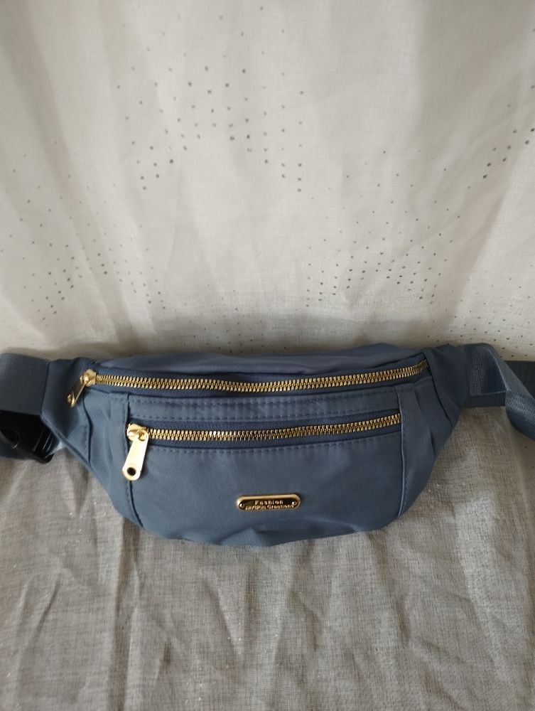 sac banane en nylon bleu imperm�able bandouli�re assortie taille crossbody �paule 8 Cartigny (80)