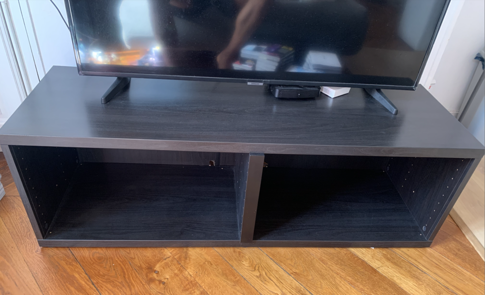 Banc TV, brun noir, 25 Vincennes (94)