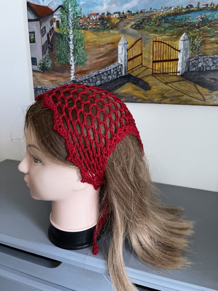 Bandana bandeau foulard Rouge Bordeaux 11.5 Saint-Prix (95)