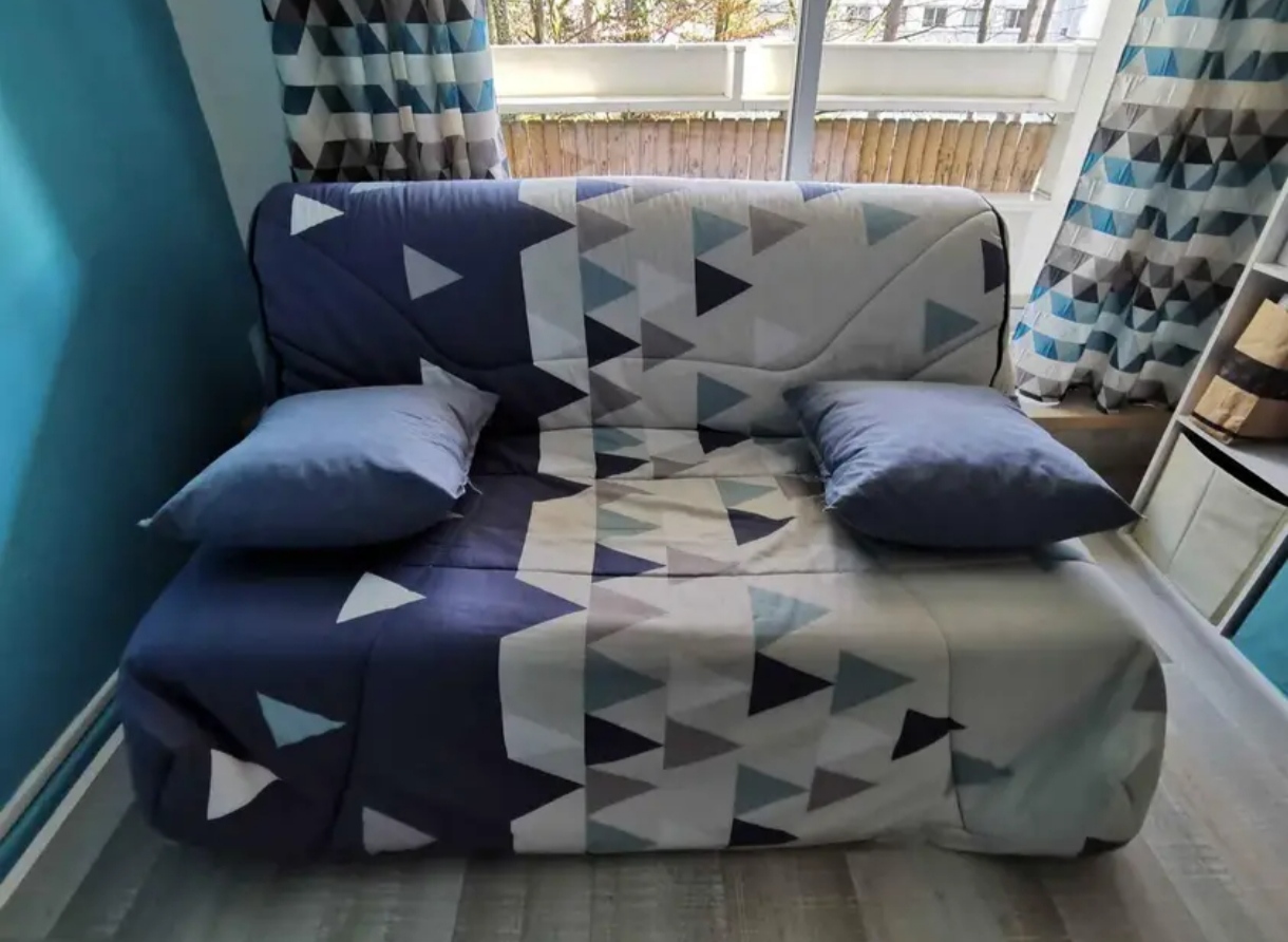 BANQUETTE BZ AVEC HOUSSE ET COUSSINS - TBE 160 Lyon 9 (69)