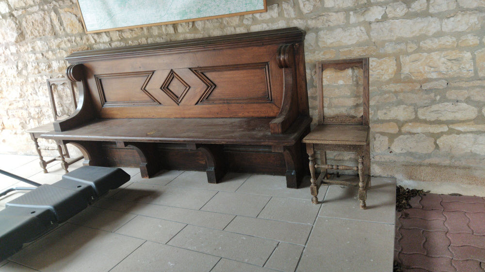Banquette  bois massif style Eglise 350 Chablis (89)