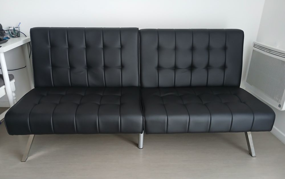 Banquette convertible / canap� noir 3 places ? 180 cm 100 Combs-la-Ville (77)