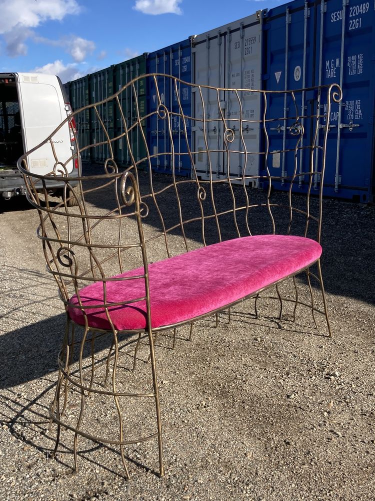 Banquette design en fer forg� dor� 1390 Ajaccio (20)