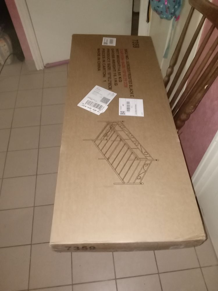  banquette lit fer forg� noir 90 /  190 . 100 Bazouges-la-P�rouse (35)