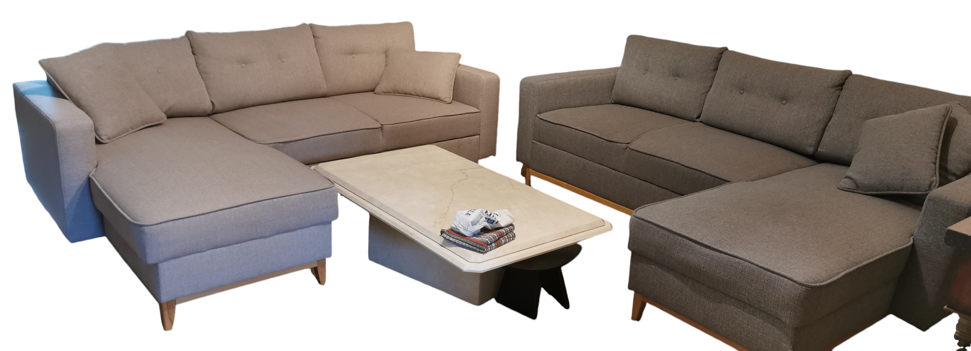 2 banquettes avec m�ridiennes 800 Lisses (91)