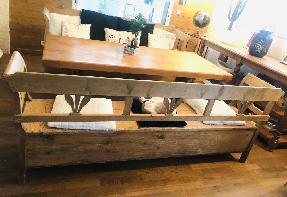 Banquettes dossier coffres en pin 200 Plouhinec (56)