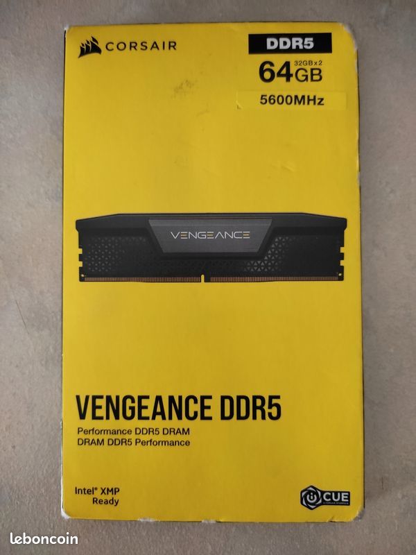 Barre de Ram Corsair Vengeance ddr5 32x2 GB 5600 MHz 695 Cadillac (33)