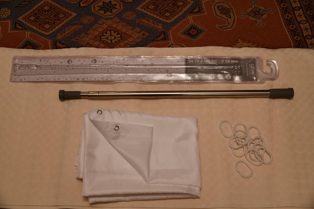 Barre de Rideau Douche et Rideau Douche Blanc 15 �ze (06)