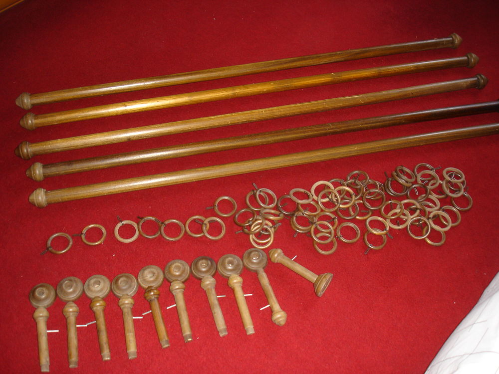 5 BARRES DE RIDEAUX EN BOIS AVEC ACCESSOIRES 20 Prades-le-Lez (34)