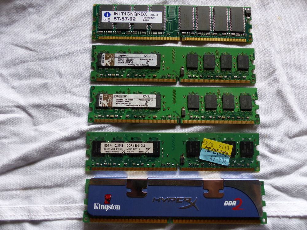 Barrettes mémoire Ram DDR2 2 Blaringhem (59)