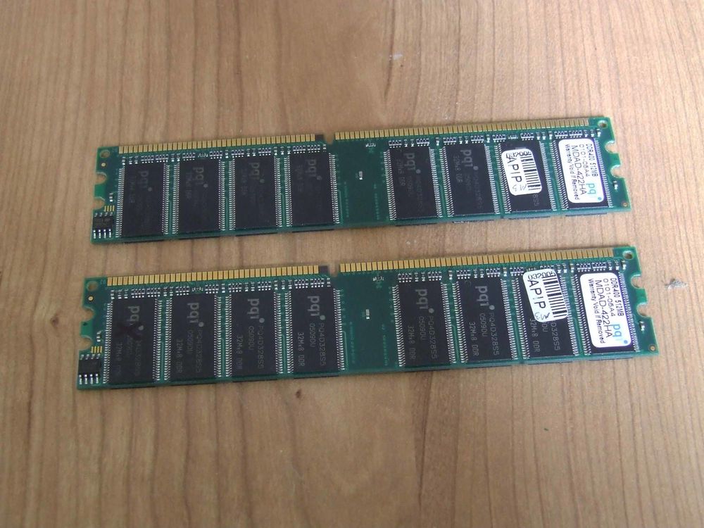Lot de 2 Barrettes m�moire PQI, DDR400 MHz, 512MB, 184 broch 6 Bagnolet (93)