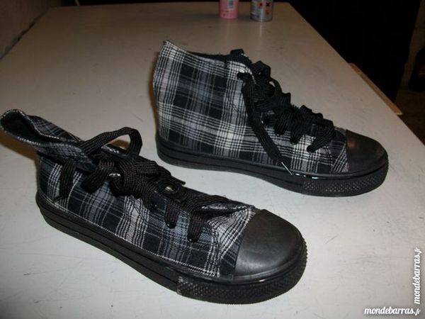 Basket hautes noir quadrill�es pt 38-neuves 7 Bouxwiller (67)